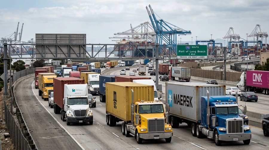 California Truck Corridors and the Rising Risk of Commercial Vehicle Accidents Near Port Cities