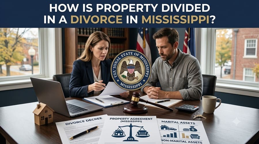 How is property divided in a divorce in Mississippi