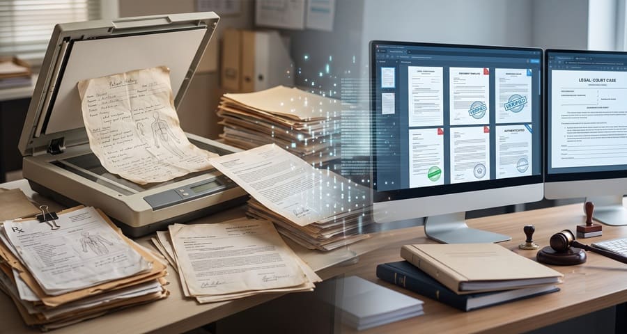 From Scanned Medical Records to Verifiable Legal Documents