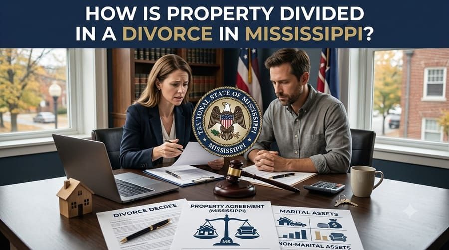 How is property divided in a divorce in Mississippi